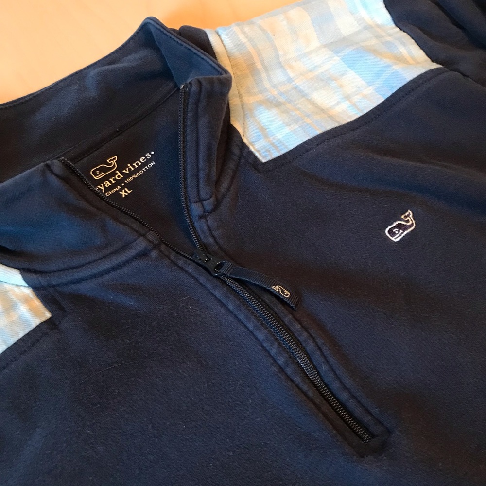 Vineyard Vines Shep Shirt   Blue Plaid Shoulder